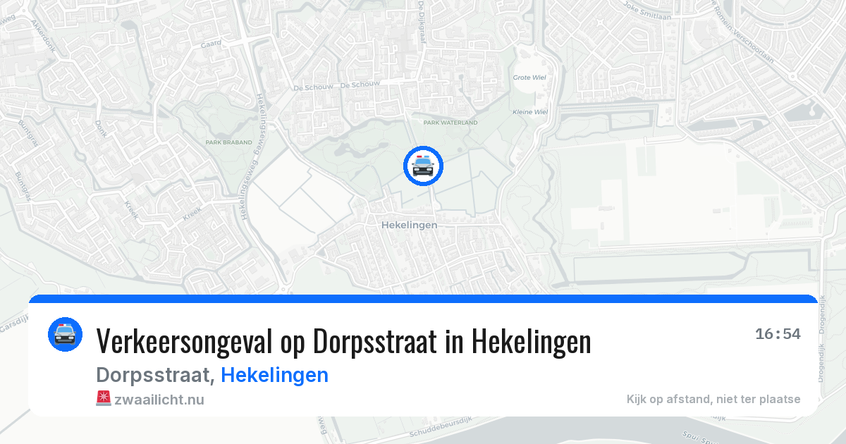 Verkeersongeval op Dorpsstraat in Hekelingen — 19 apr 2026