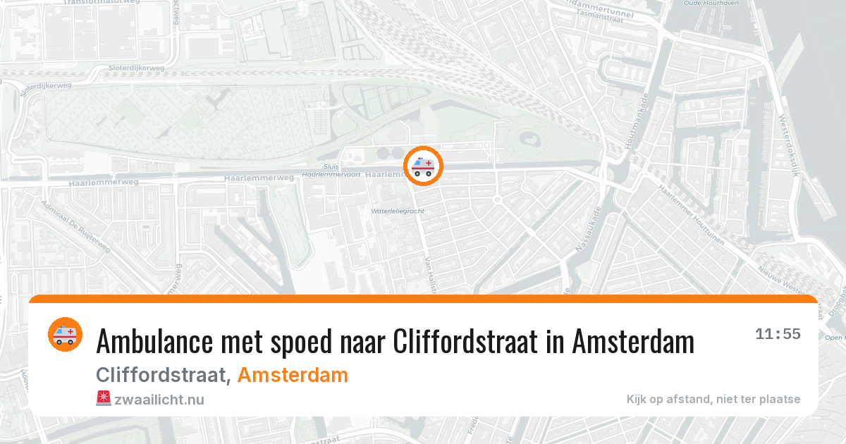 Ambulance met spoed naar Cliffordstraat in Amsterdam — 31 mrt 2026