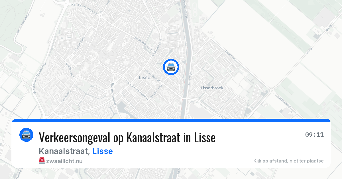 Verkeersongeval op Kanaalstraat in Lisse — 26 mrt 2026