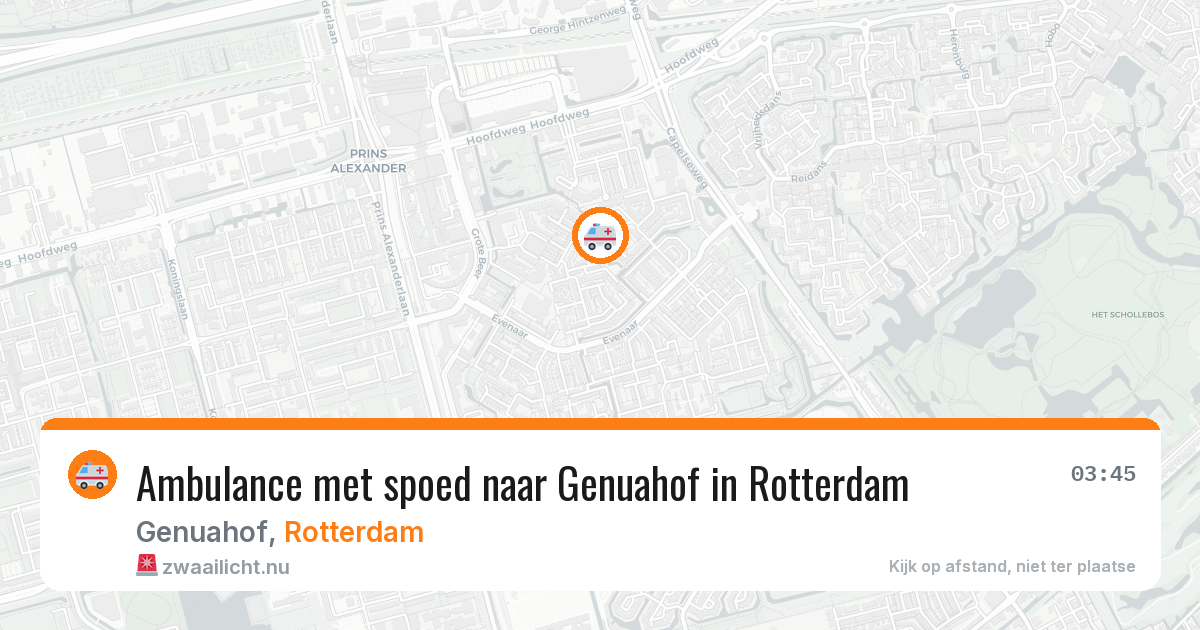 Ambulance met spoed naar Genuahof in Rotterdam — 29 mrt 2026