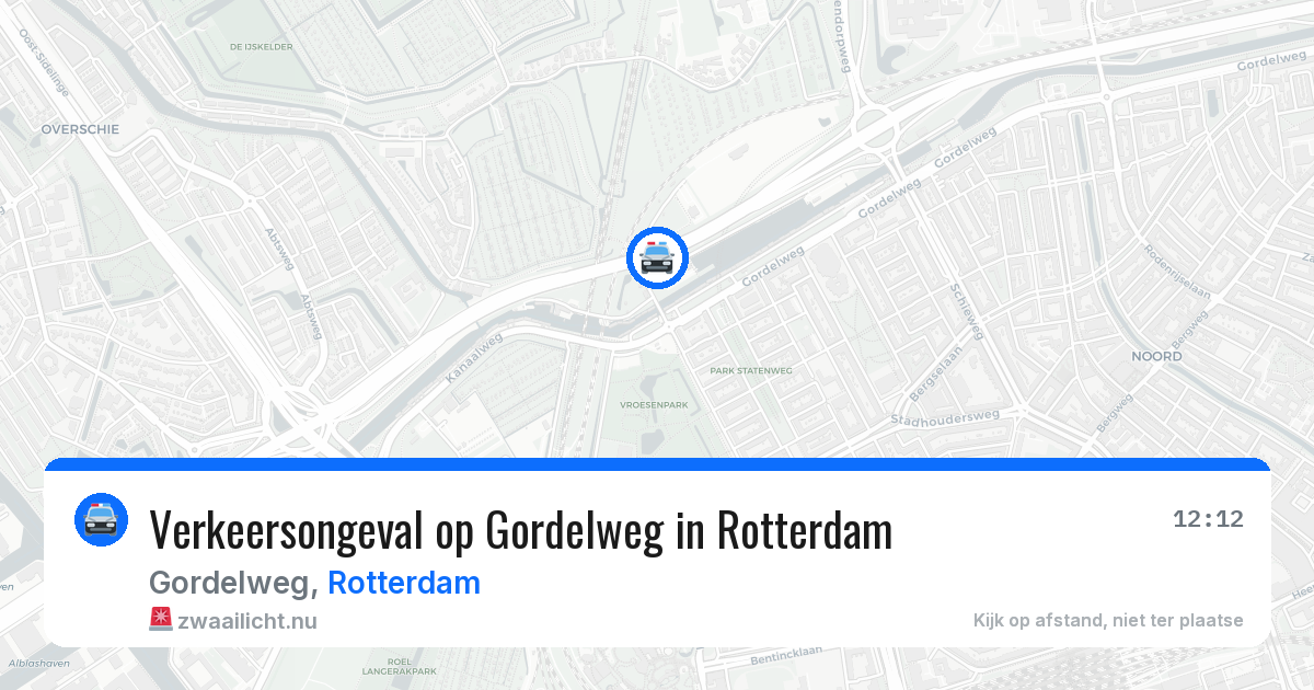 Verkeersongeval op Gordelweg in Rotterdam — 14 jul 2026