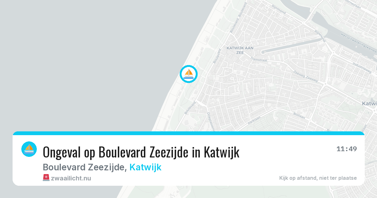 Ongeval op Boulevard Zeezijde in Katwijk — 10 jul 2026