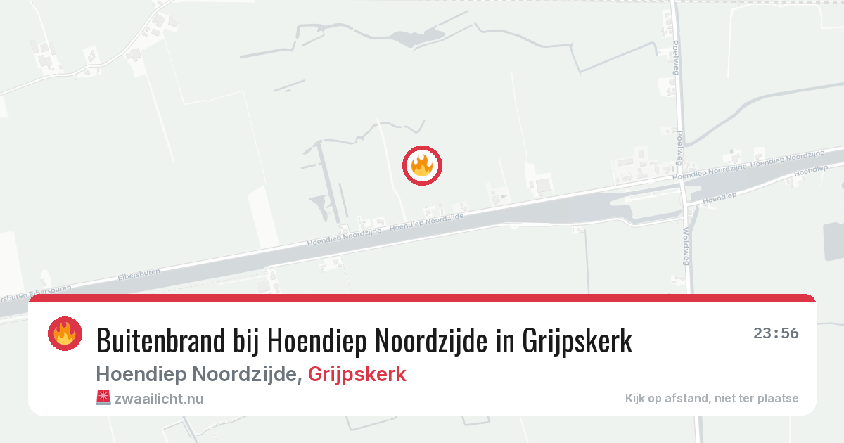 Buitenbrand bij Hoendiep Noordzijde in Grijpskerk — 15 jul 2026