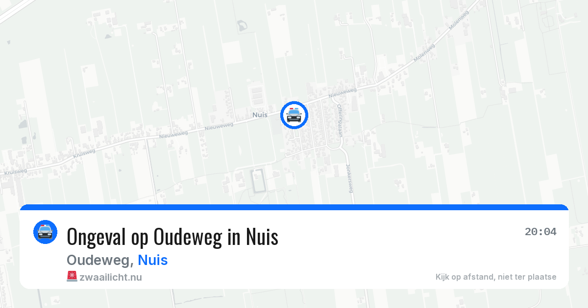 Ongeval op Oudeweg in Nuis — 30 apr 2026