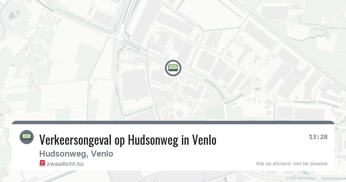 Verkeersongeval op Hudsonweg in Venlo — 19 mrt 2026