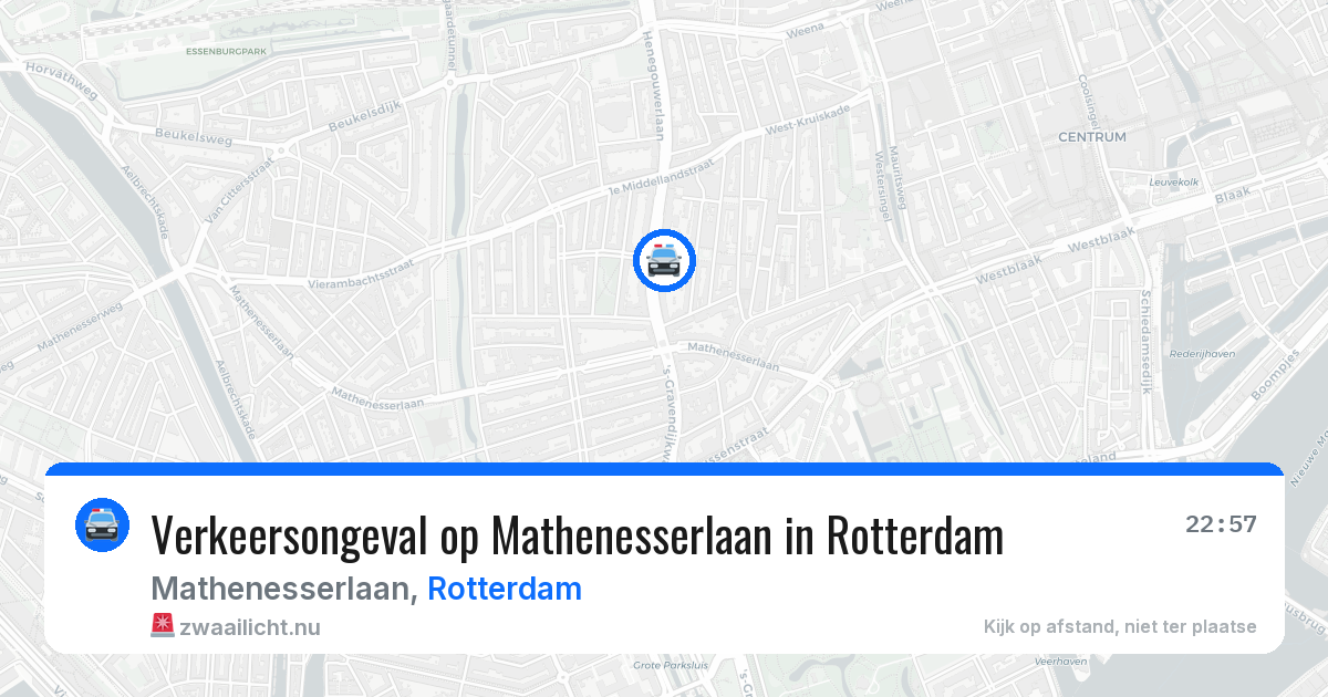 Verkeersongeval op Mathenesserlaan in Rotterdam — 16 jul 2026