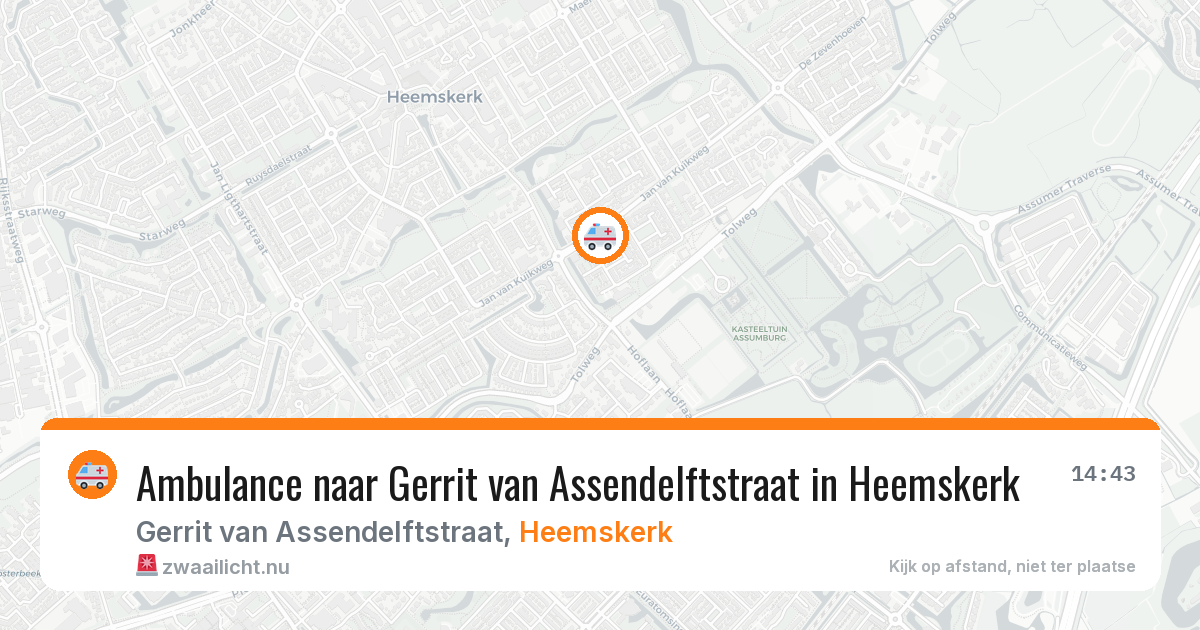 Ambulance naar Gerrit van Assendelftstraat in Heemskerk — 10 jul 2026