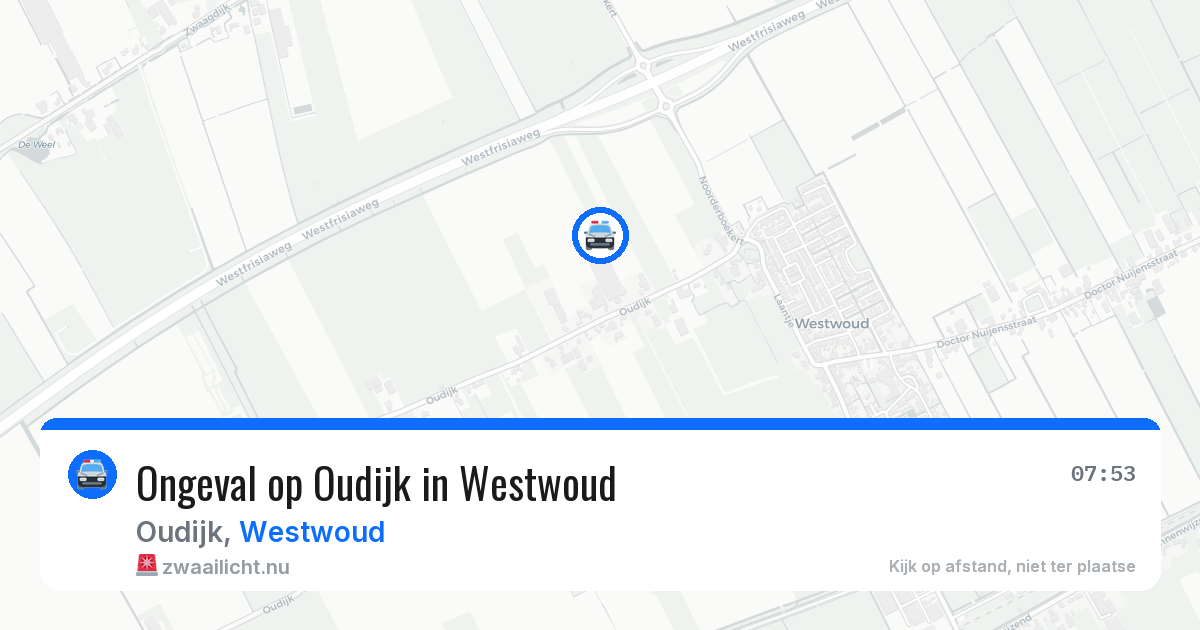 Ongeval op Oudijk in Westwoud — 9 jul 2026