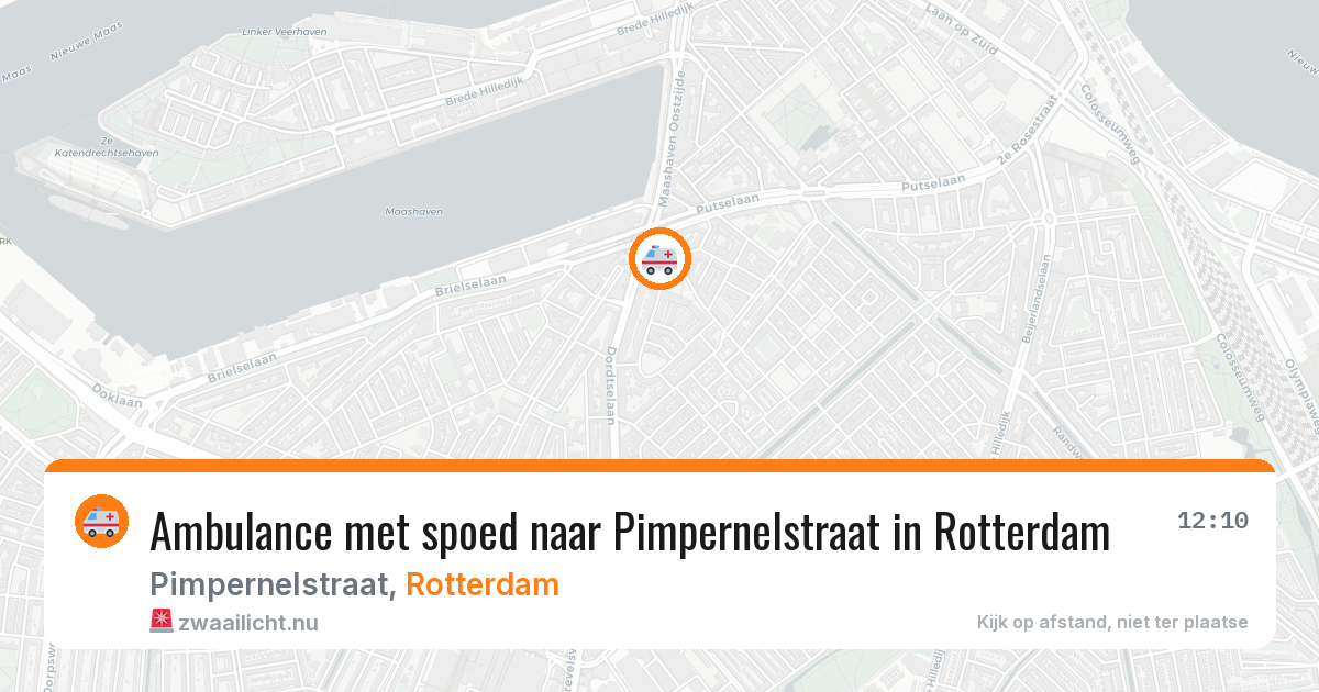 Ambulance met spoed naar Pimpernelstraat in Rotterdam — 22 jul 2026