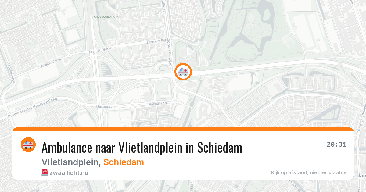 Ambulance naar Vlietlandplein in Schiedam — 25 mrt 2026