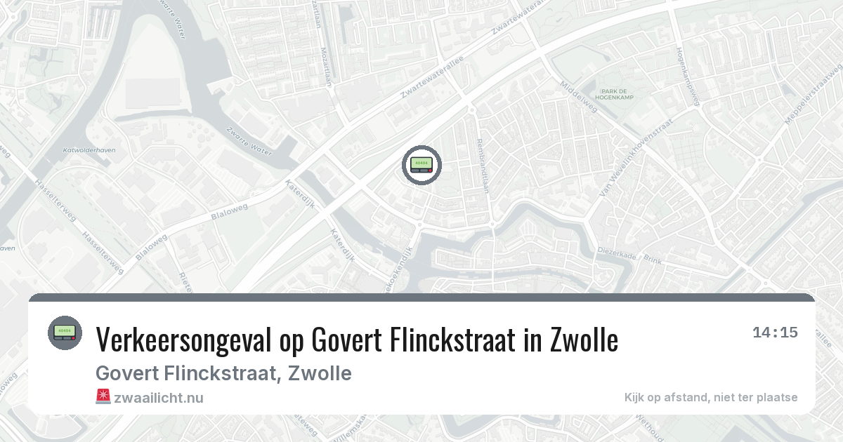 Verkeersongeval op Govert Flinckstraat in Zwolle — 14 jul 2026