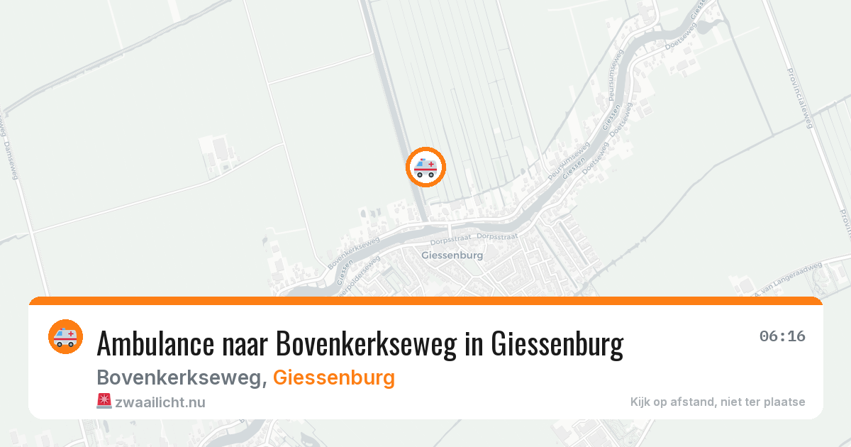 Ambulance naar Bovenkerkseweg in Giessenburg — 15 mei 2026