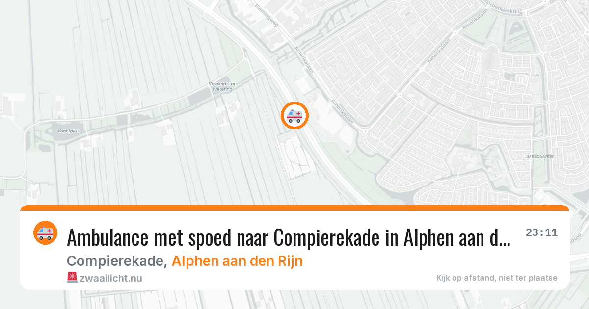 Ambulance met spoed naar Compierekade in Alphen aan den Rijn — 20 jul 2026