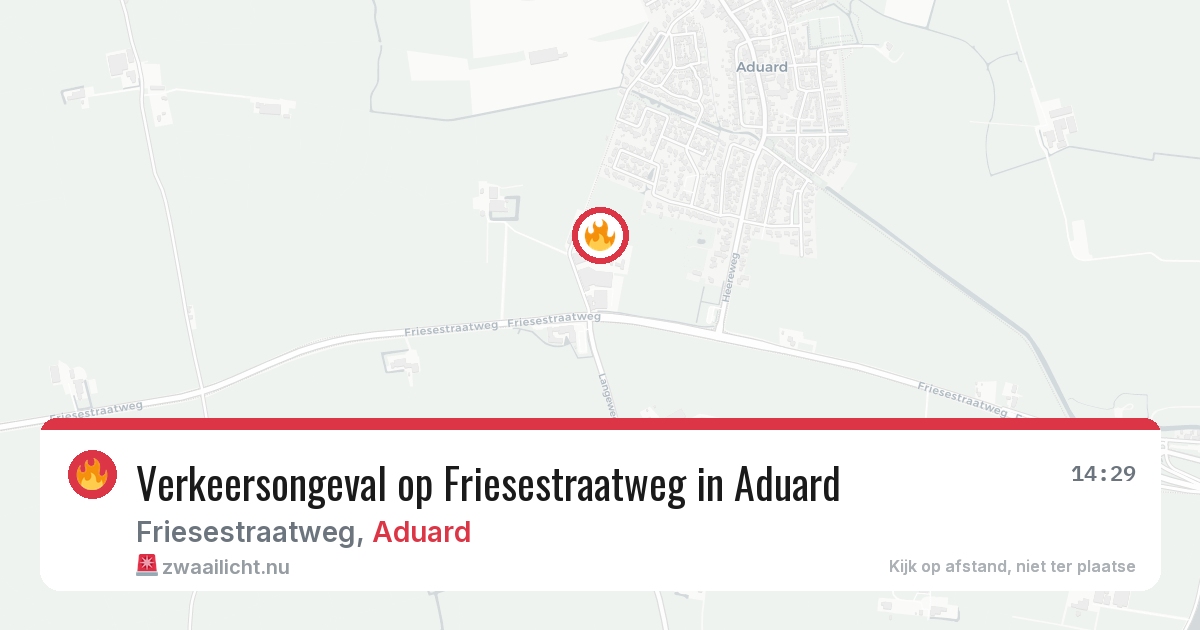 Verkeersongeval op Friesestraatweg in Aduard — 13 feb 2026