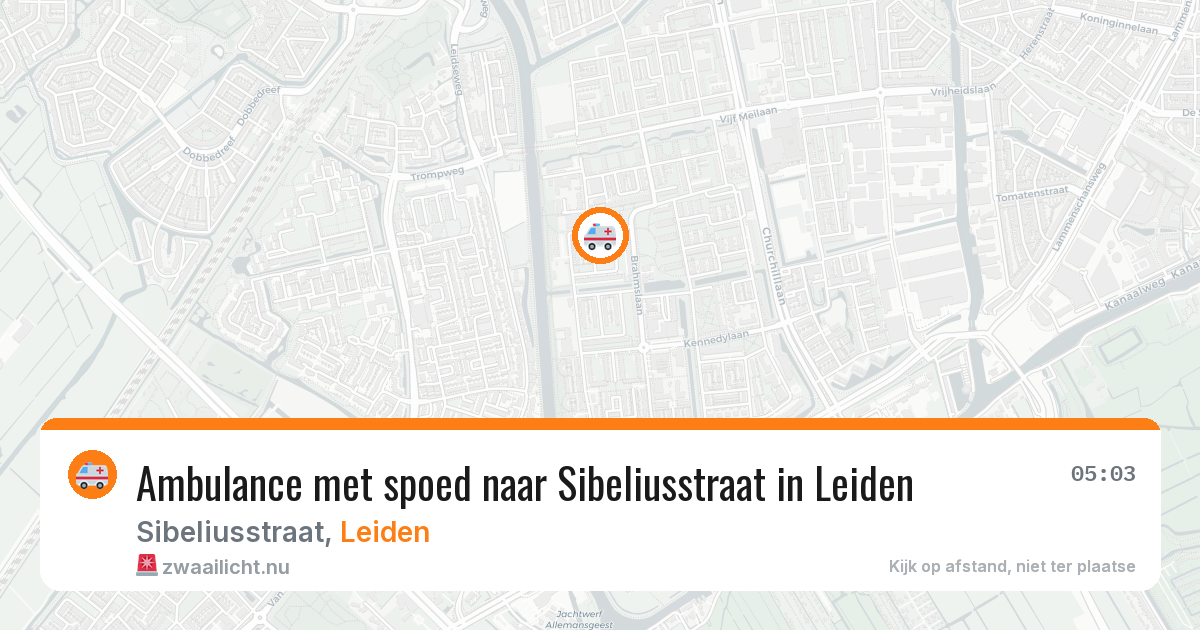 Ambulance met spoed naar Sibeliusstraat in Leiden — 27 jan 2026