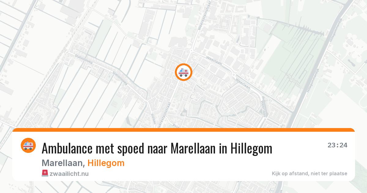 Ambulance met spoed naar Marellaan in Hillegom — 21 jul 2026