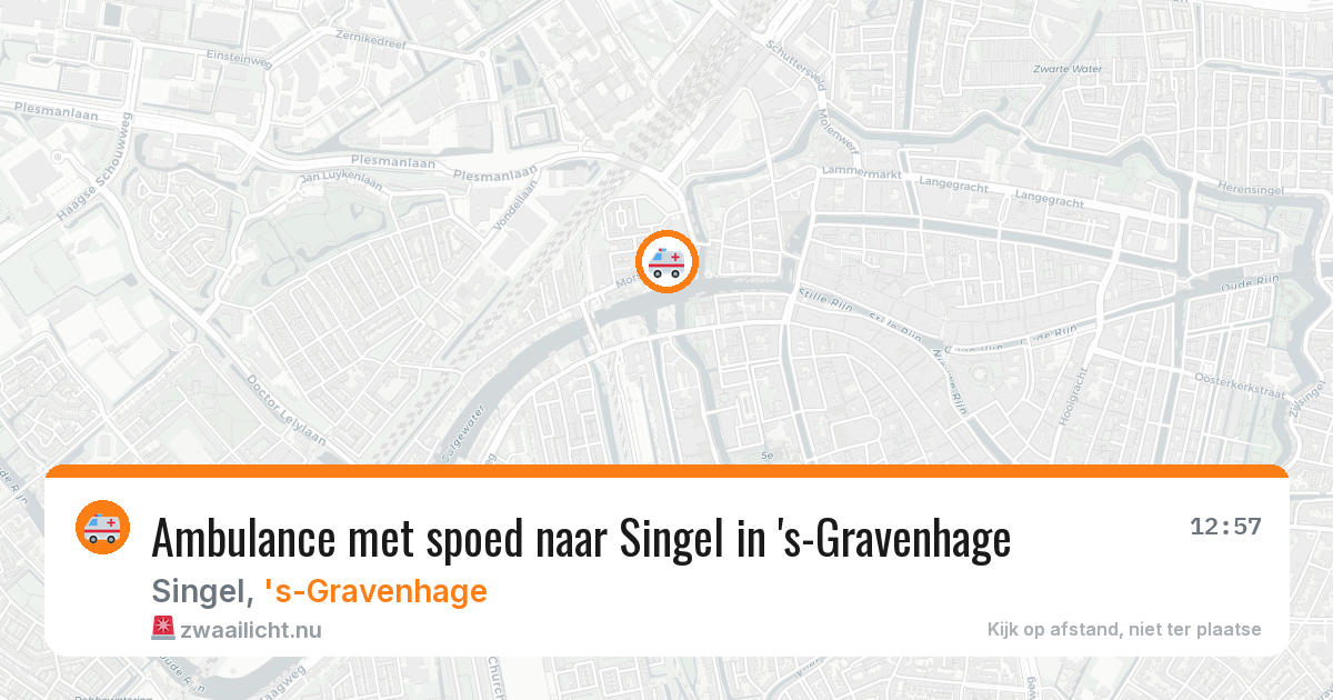 Ambulance met spoed naar Singel in 's-Gravenhage — 18 jul 2026