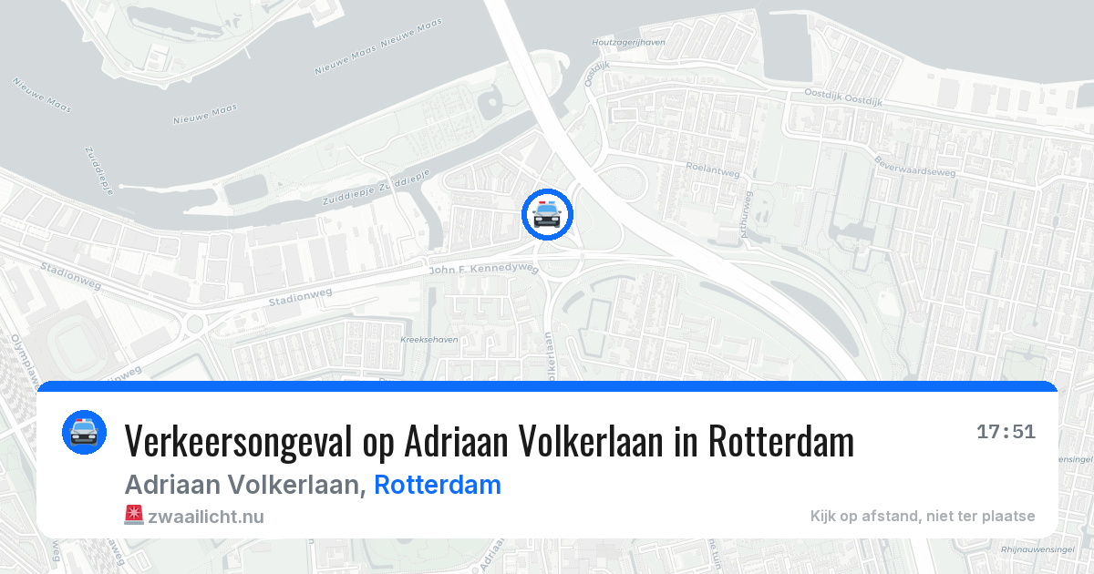 Verkeersongeval op Adriaan Volkerlaan in Rotterdam — 18 jul 2026
