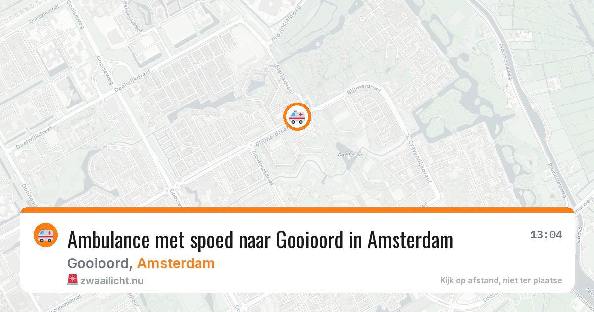 Ambulance met spoed naar Gooioord in Amsterdam — 16 jul 2026