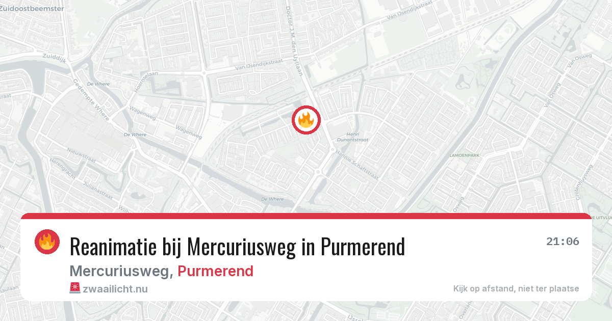 Reanimatie bij Mercuriusweg in Purmerend — 23 mrt 2026