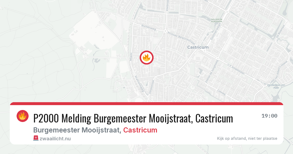 P2000 Melding Burgemeester Mooijstraat, Castricum — 18 mei 2026