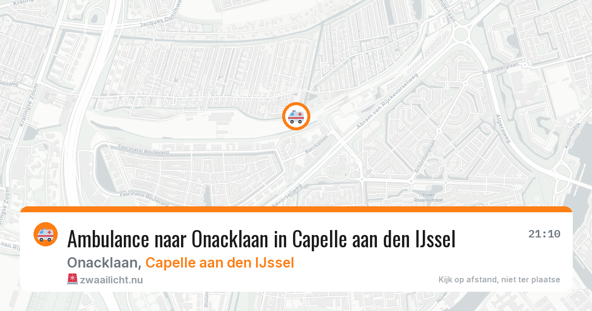 Ambulance naar Onacklaan in Capelle aan den IJssel — 11 mei 2026
