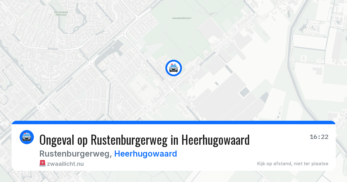 Ongeval op Rustenburgerweg in Heerhugowaard — 31 mrt 2026