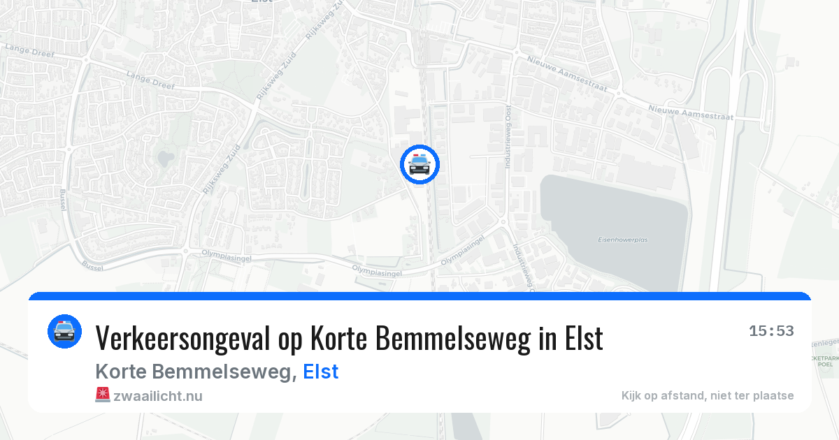 Verkeersongeval op Korte Bemmelseweg in Elst — 11 jul 2026