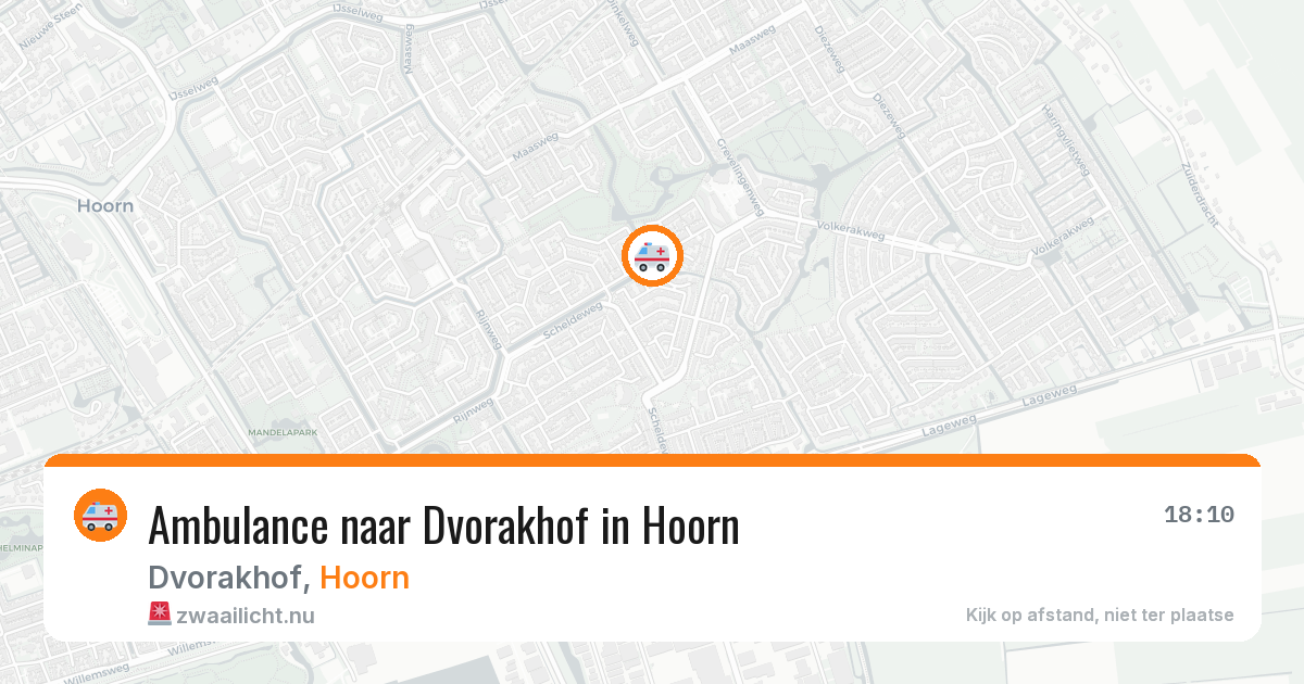 Ambulance naar Dvorakhof in Hoorn — 17 mei 2026