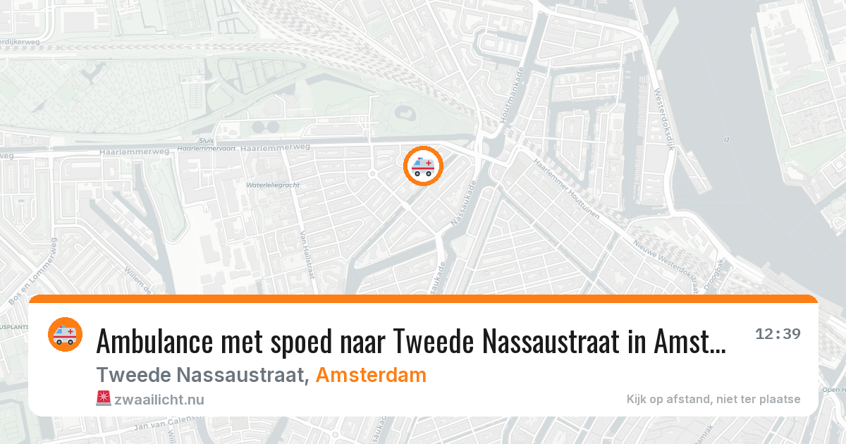 Ambulance met spoed naar Tweede Nassaustraat in Amsterdam — 25 jun 2026