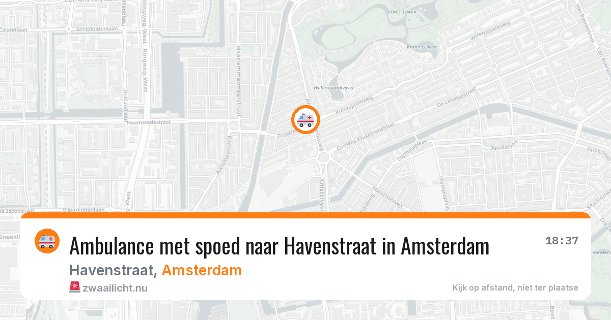 Ambulance met spoed naar Havenstraat in Amsterdam — 21 jul 2026