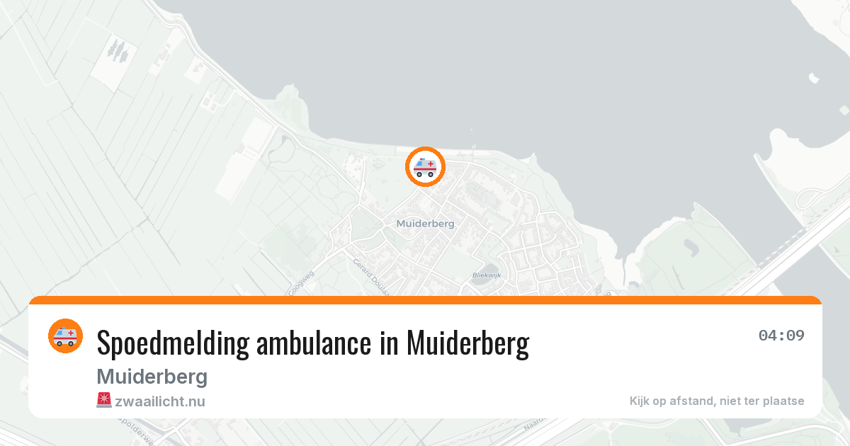Spoedmelding ambulance in Muiderberg — 18 mrt 2026