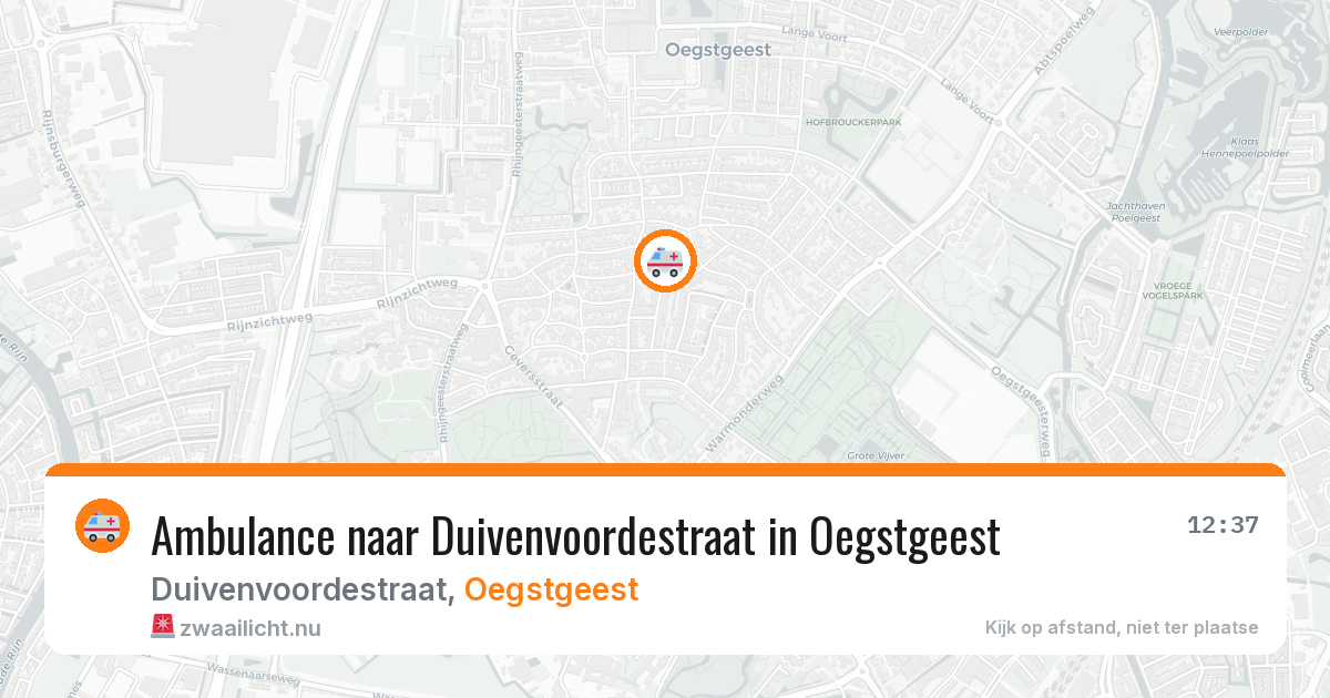 Ambulance naar Duivenvoordestraat in Oegstgeest — 15 feb 2026