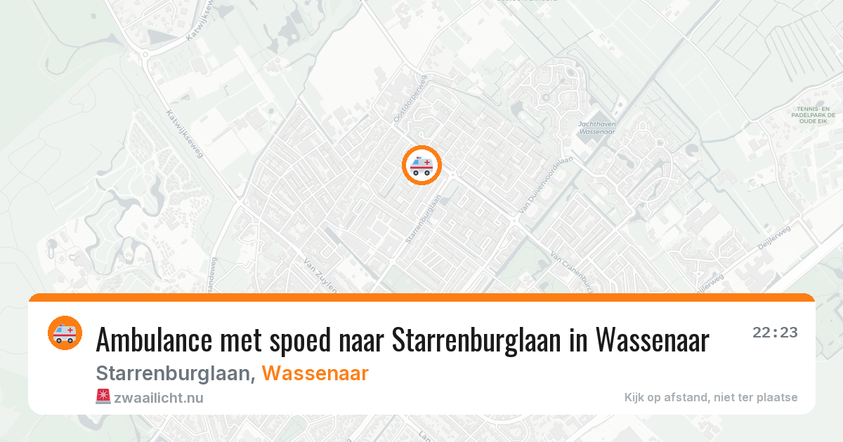 Ambulance met spoed naar Starrenburglaan in Wassenaar — 13 jul 2026