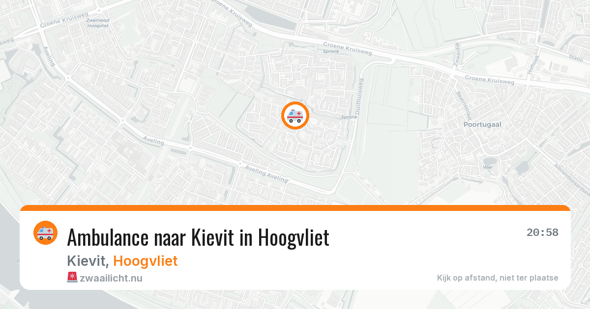 Ambulance naar Kievit in Hoogvliet — 24 jul 2026