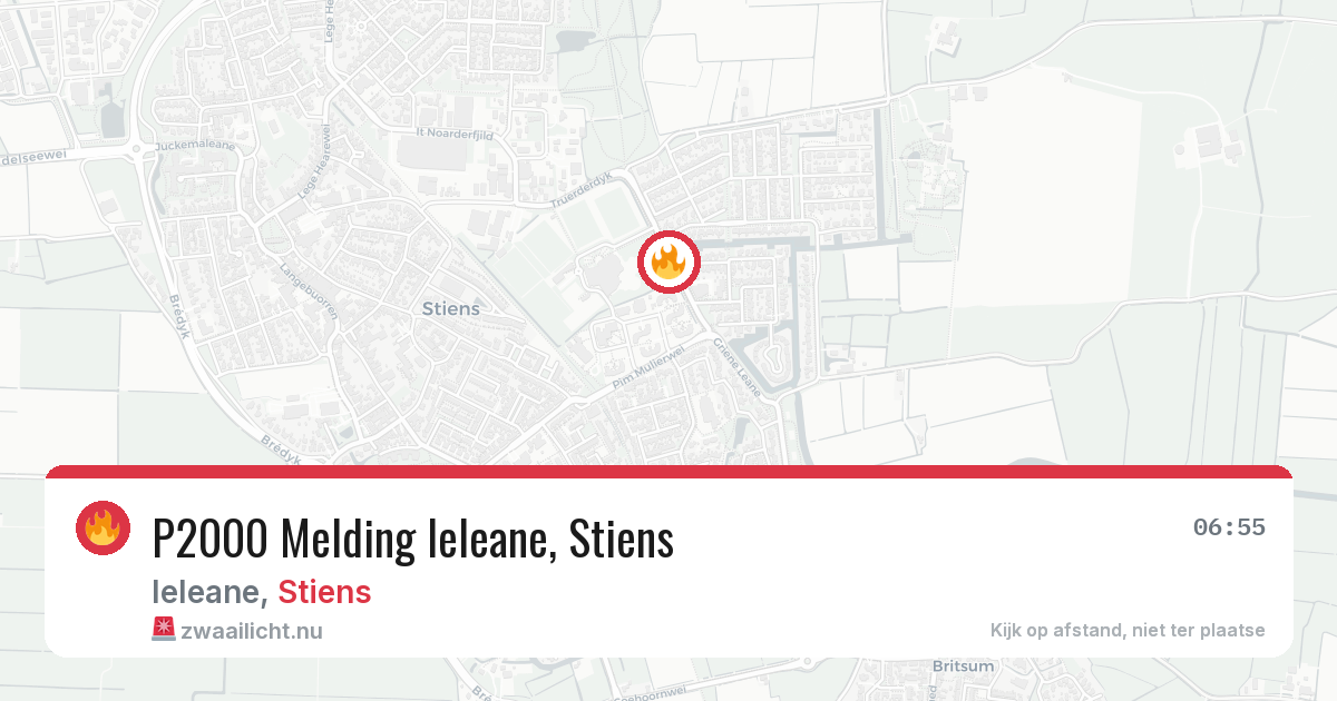 P2000 Melding Ieleane, Stiens — 9 jul 2026