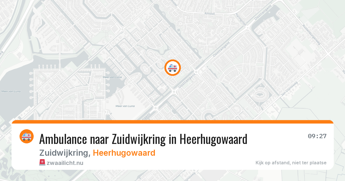 Ambulance naar Zuidwijkring in Heerhugowaard — 20 jul 2026