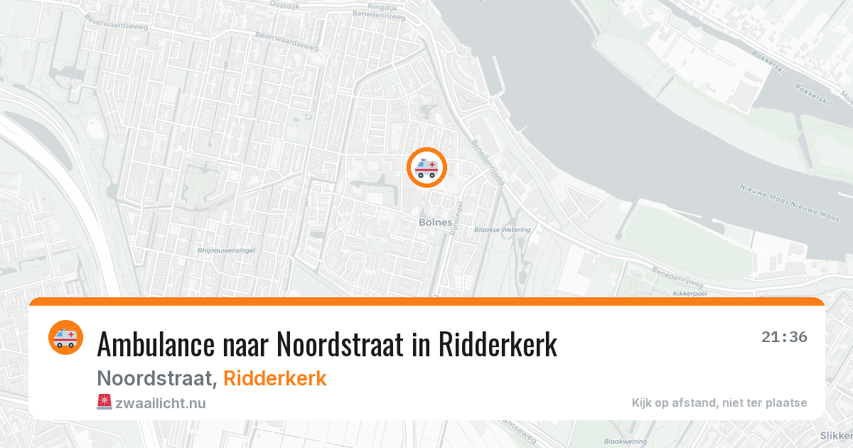 Ambulance naar Noordstraat in Ridderkerk — 25 mrt 2026