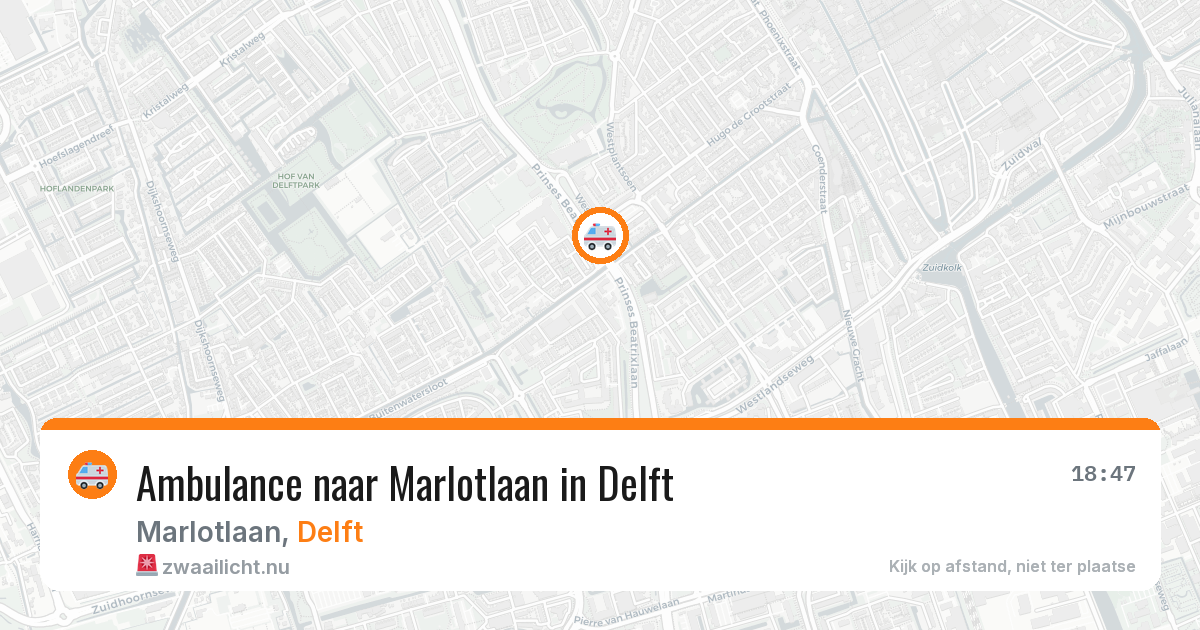 Ambulance naar Marlotlaan in Delft — 3 jun 2026