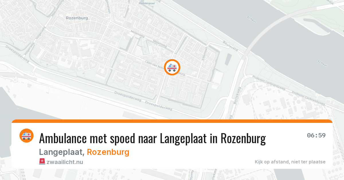 Ambulance met spoed naar Langeplaat in Rozenburg — 24 mrt 2026