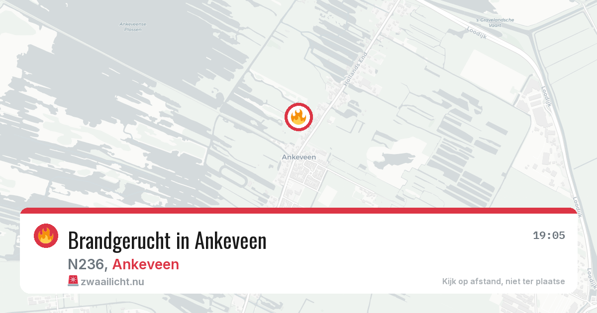 Brandgerucht in Ankeveen — 14 jul 2026