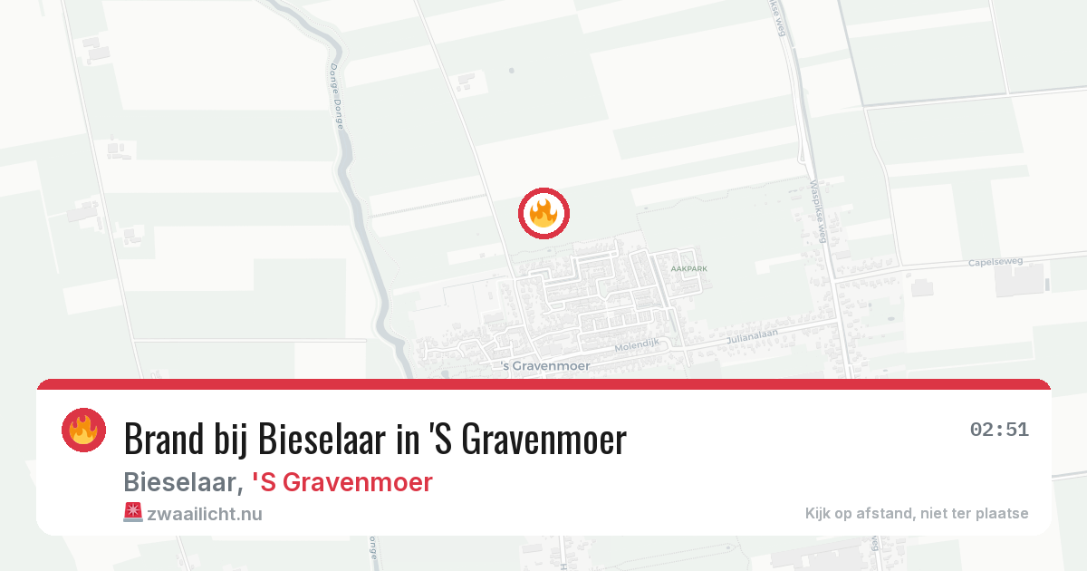 Brand bij Bieselaar in 'S Gravenmoer — 22 feb 2026