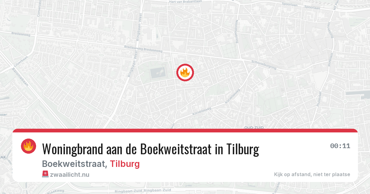 Woningbrand aan de Boekweitstraat in Tilburg — 21 mei 2026