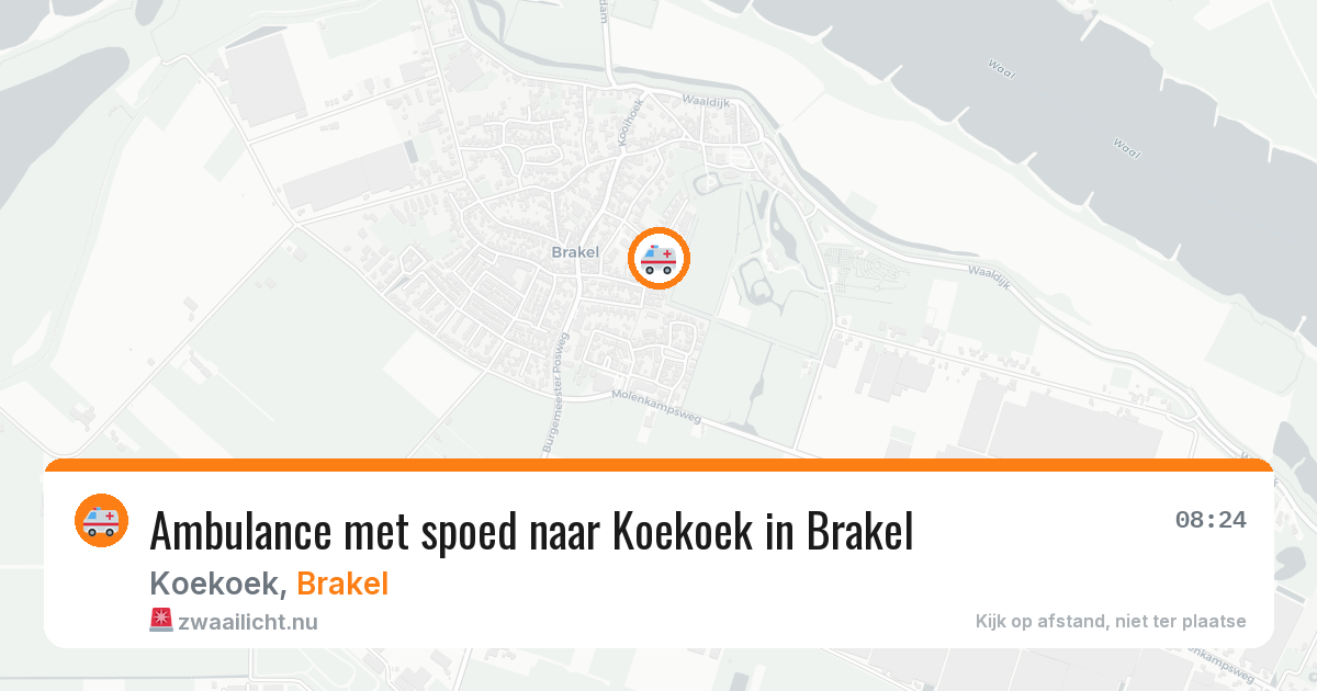 Ambulance met spoed naar Koekoek in Brakel — 17 mrt 2026