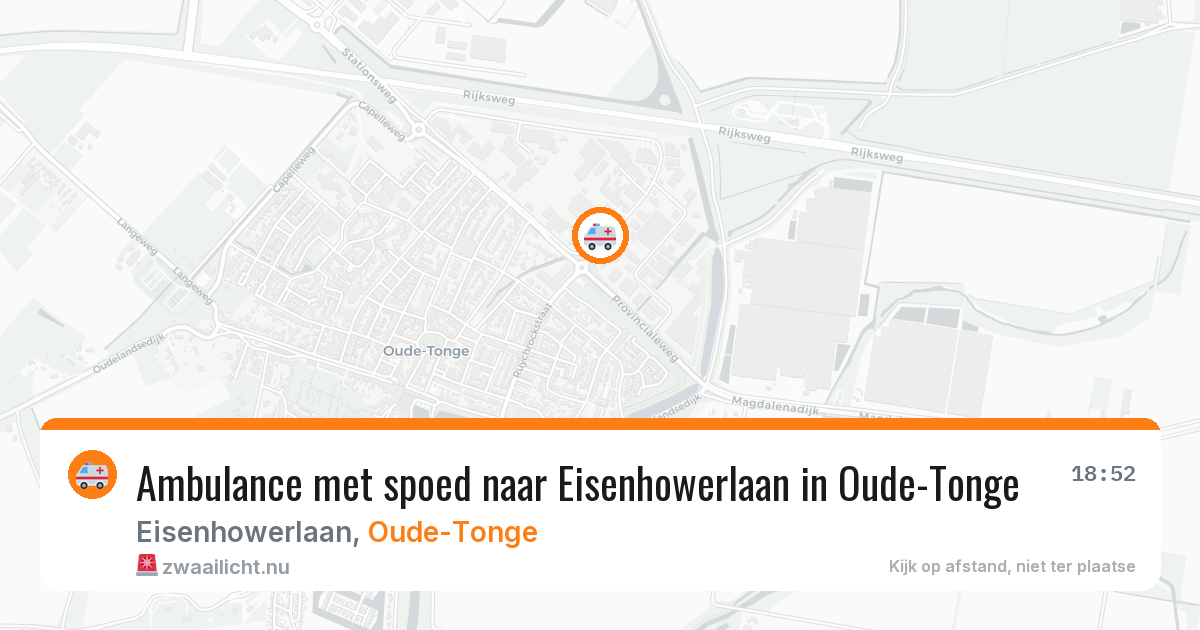 Ambulance met spoed naar Eisenhowerlaan in Oude-Tonge — 17 jul 2026