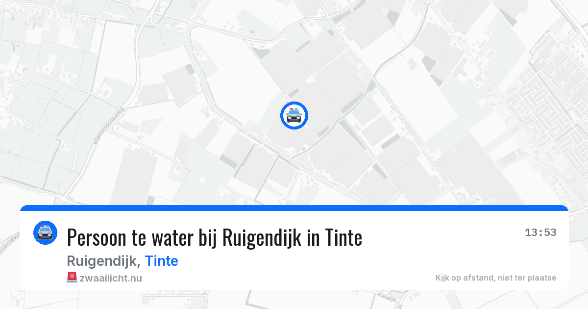 Persoon te water bij Ruigendijk in Tinte — 4 apr 2026