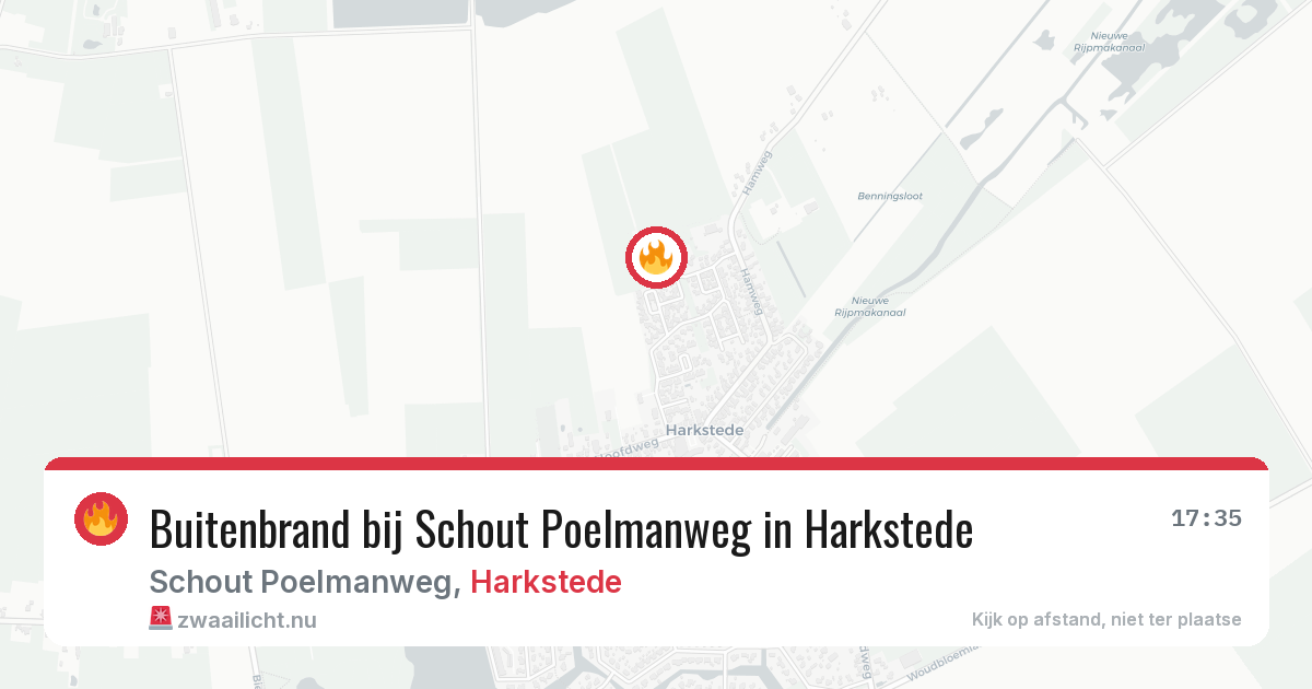 Buitenbrand bij Schout Poelmanweg in Harkstede — 9 apr 2026