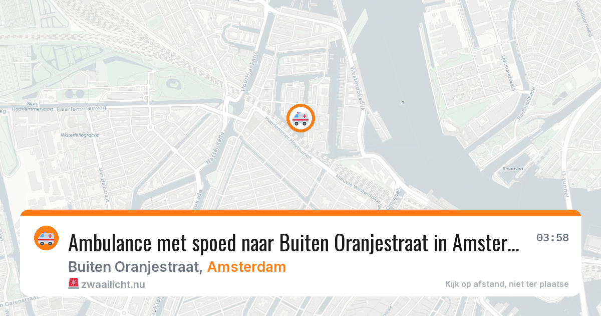Ambulance met spoed naar Buiten Oranjestraat in Amsterdam — 26 jul 2026