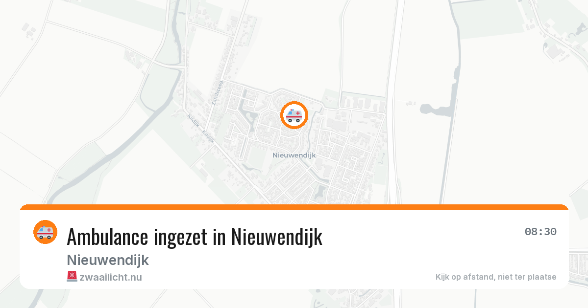 Ambulance ingezet in Nieuwendijk — 3 jun 2026