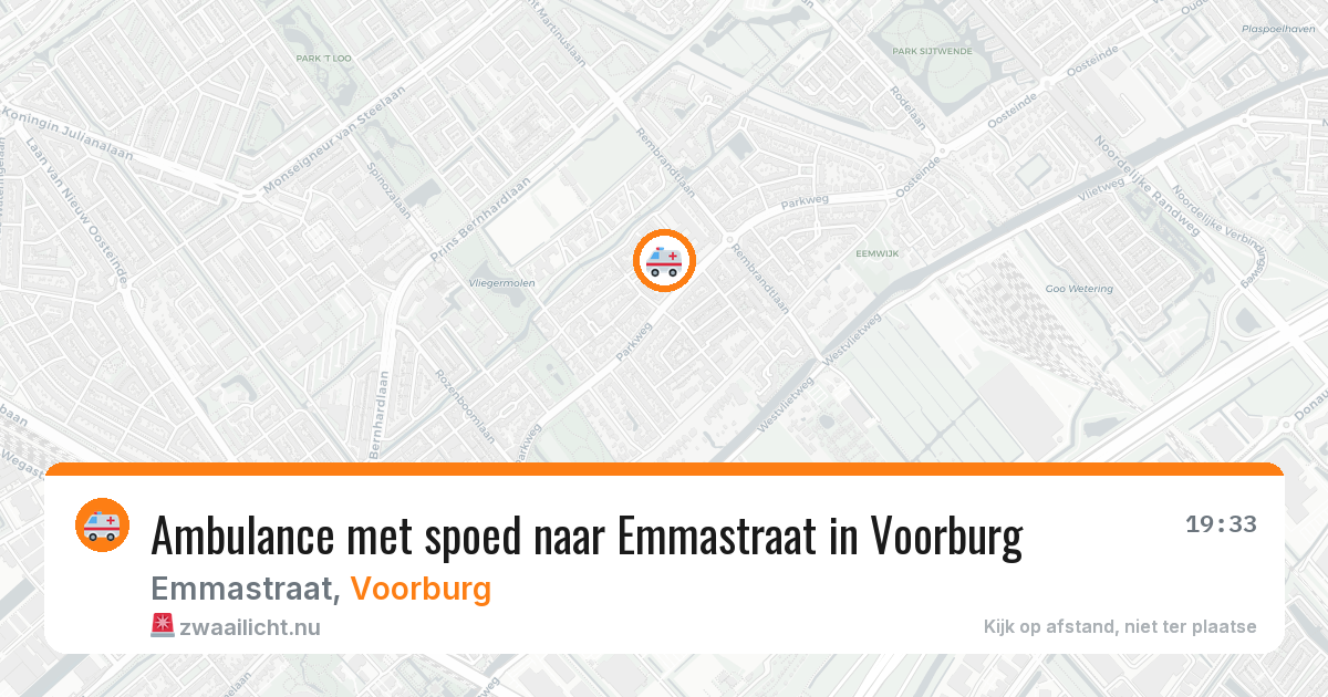 Ambulance met spoed naar Emmastraat in Voorburg — 26 apr 2026